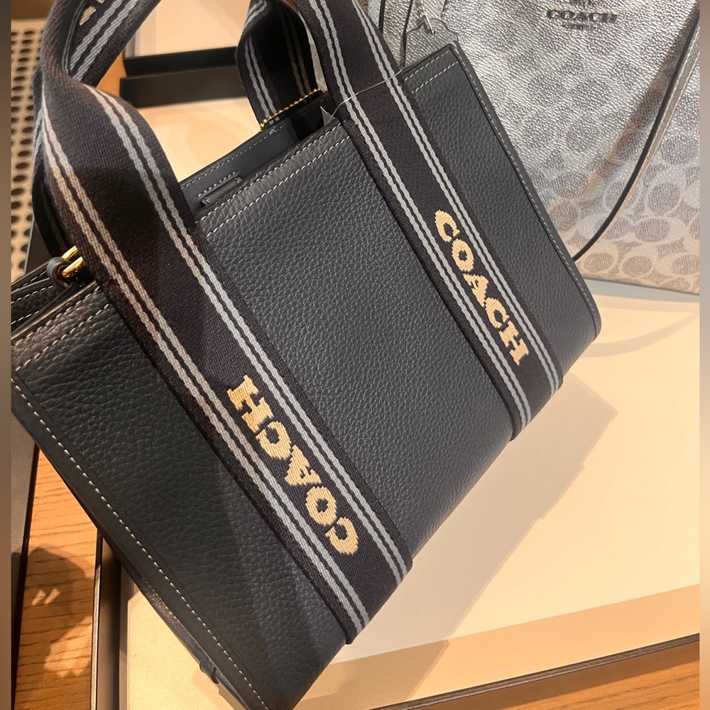 New Coach Smith Tote 24 Crossbody In Leather IM/DENIM MULTI CBH14 - Picture 5 of 7